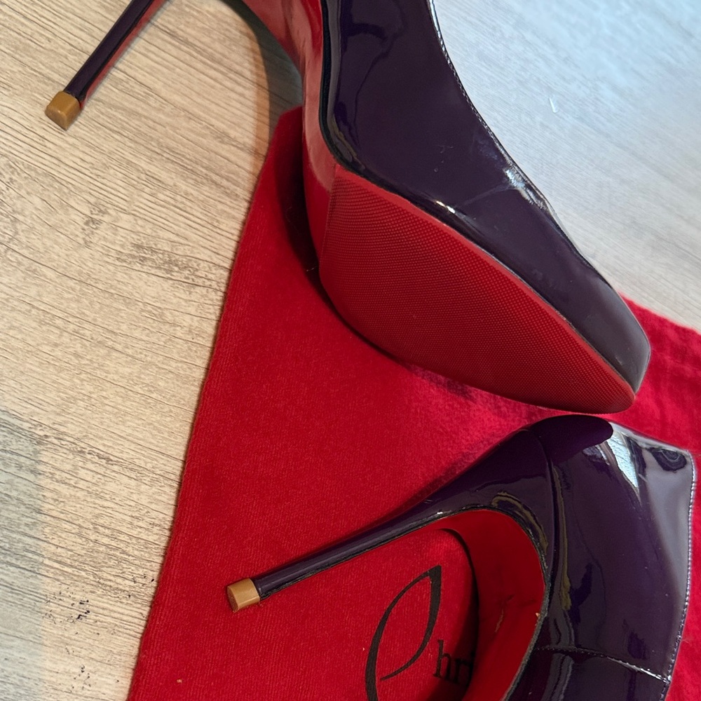 Christian Louboutin Dark Purple Heels - Picture 3 of 4